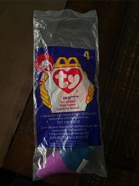 Ty Teenie Beanie Babies #4 Inch the Inchworm plush toy